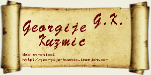 Georgije Kuzmić vizit kartica